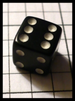 Dice : Dice - 6D Pipped - Black with White Pips on the Smaller Size Ebay 2009